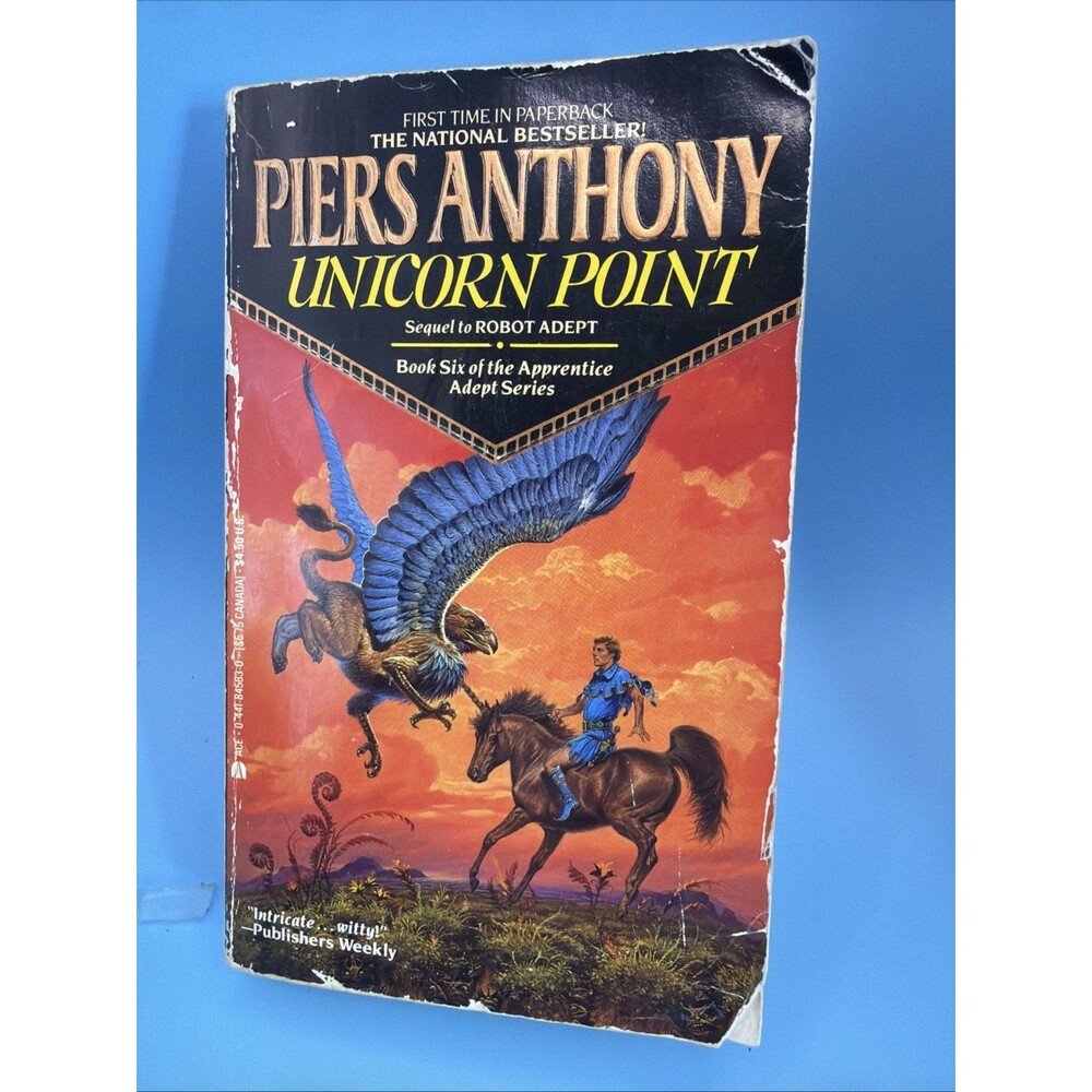 Unicorn Point by Piers Anthony 1990 Ace Paperback Fantasy Apprentice Adept 6